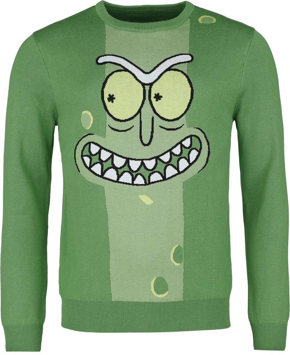 Rick And Morty Strickpullover - Pickle Rick - S bis XXL - für Männer - Größe L - multicolor  - Lizenzierter Fanartikel von Rick And Morty