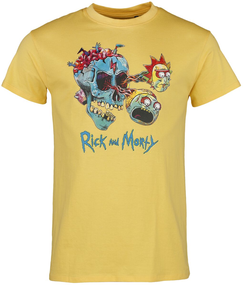 Rick And Morty T-Shirt - Summer Vibes - S bis XXL - für Männer - Größe L - gelb  - Lizenzierter Fanartikel von Rick And Morty