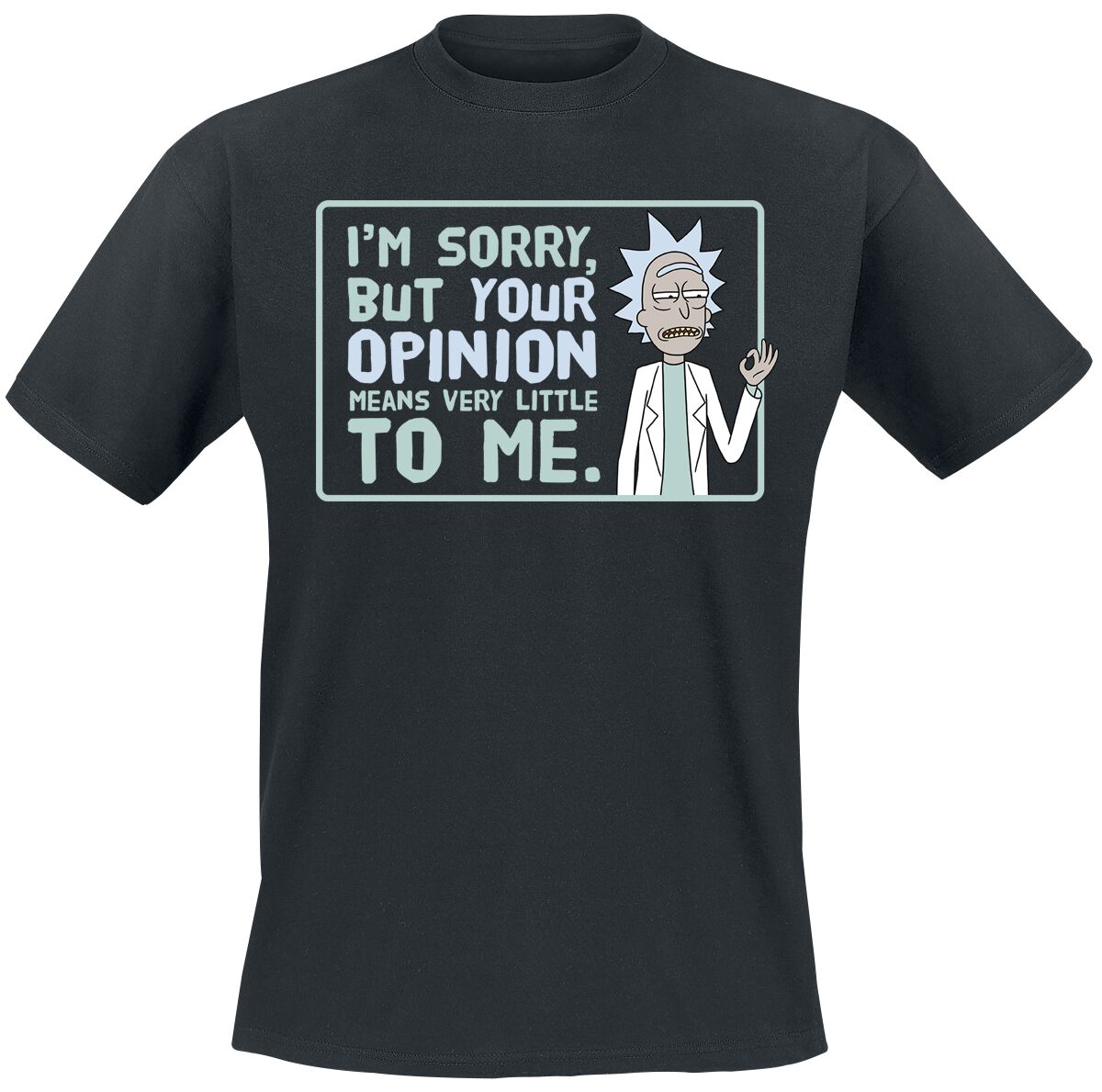 Rick And Morty T-Shirt - Your Opinion - S bis 4XL - für Männer - Größe L - schwarz  - EMP exklusives Merchandise! von Rick And Morty