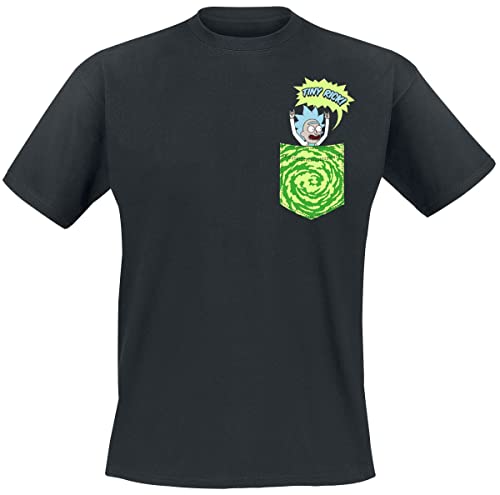 Rick And Morty Tiny Pocket Rick Männer T-Shirt schwarz M von Rick And Morty