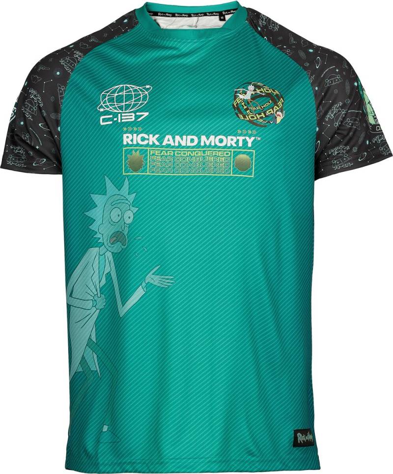 Rick And Morty Trikot - Rick And Morty - Soccer Jersey - S bis XXL - für Männer - Größe XXL - multicolor  - Lizenzierter Fanartikel von Rick And Morty
