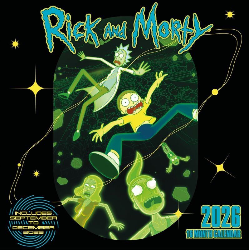 Rick And Morty Wandkalender - Rick & Morty - multicolor  - Lizenzierter Fanartikel von Rick And Morty