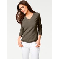 Witt Weiden Damen V-Pullover oliv von heine