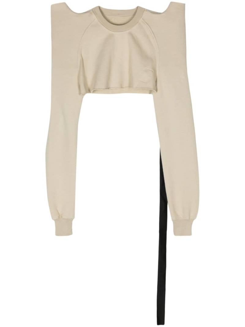 Rick Owens DRKSHDW Cropped-Sweatshirt mit betonten Schultern - Nude von Rick Owens DRKSHDW