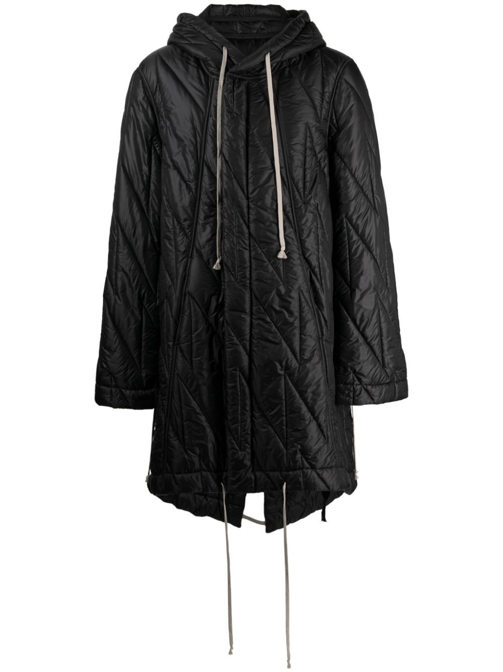 Rick Owens DRKSHDW Kapuzenparka mit Schwalbenschwanz - Schwarz von Rick Owens DRKSHDW