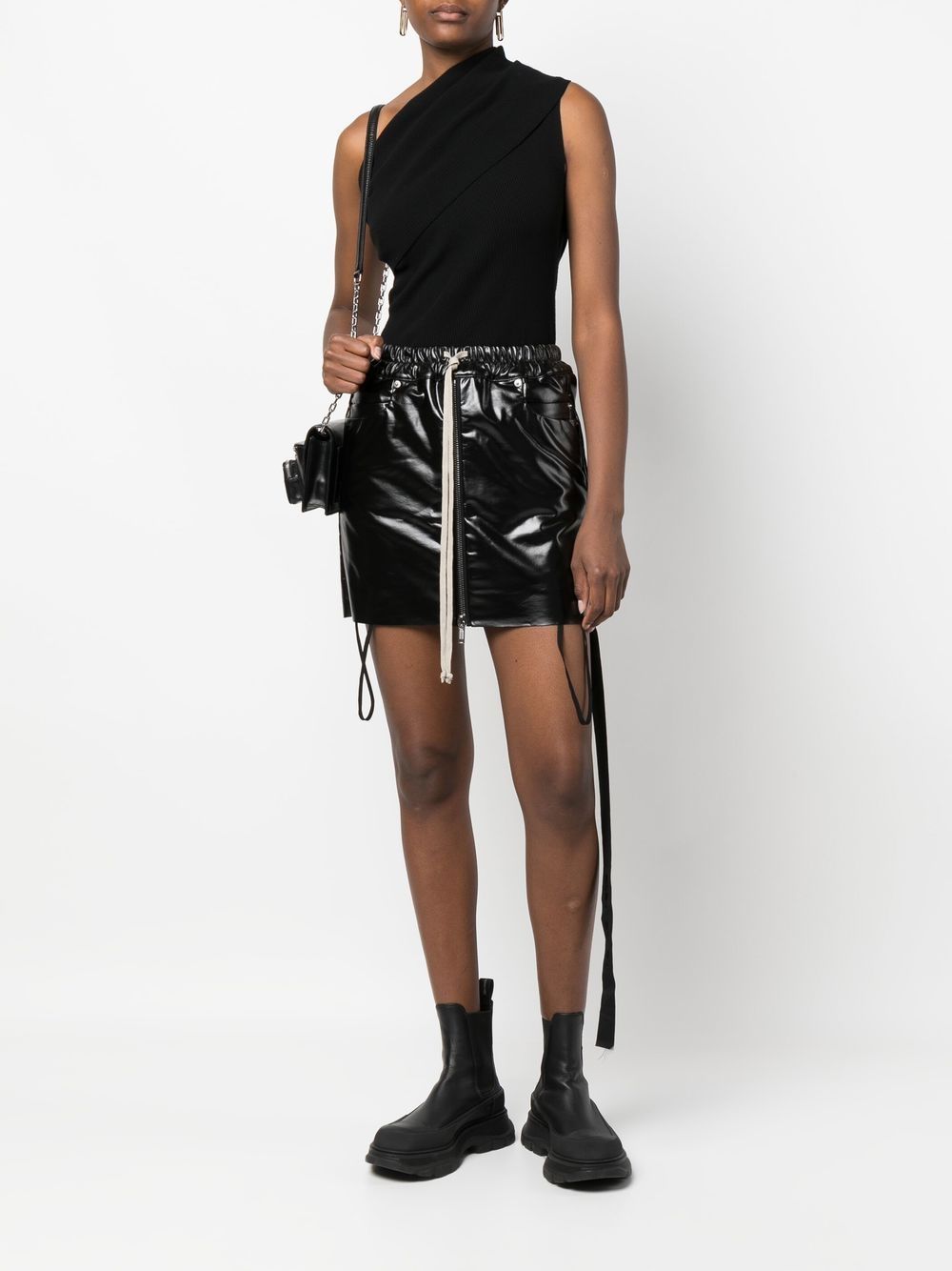 Rick Owens DRKSHDW Minirock mit Kordelzug - Schwarz von Rick Owens DRKSHDW