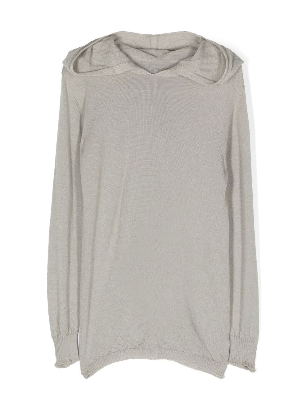 Rick Owens Kids Fein gestrickter Kapuzenpullover - Grau von Rick Owens Kids