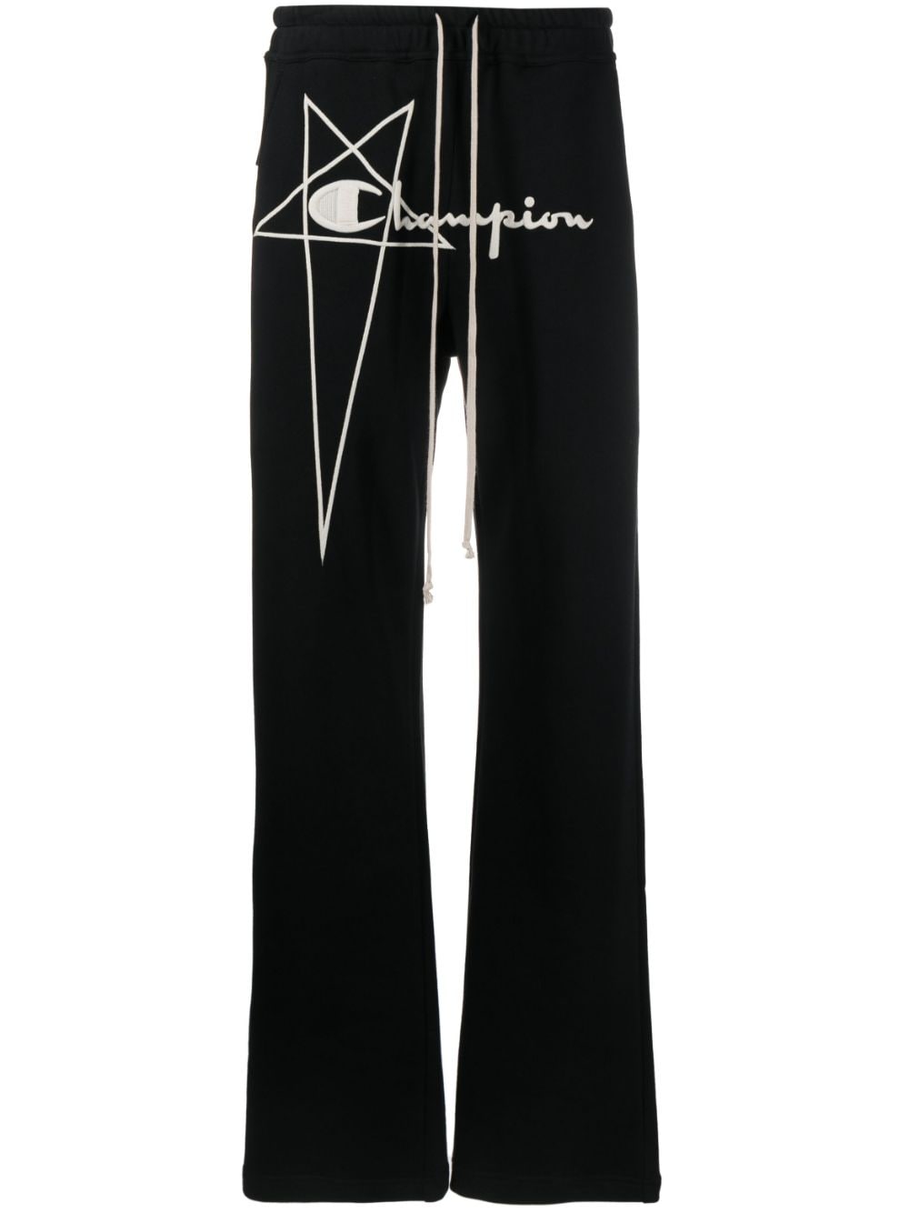 Rick Owens X Champion Bestickte Hose - Schwarz von Rick Owens X Champion