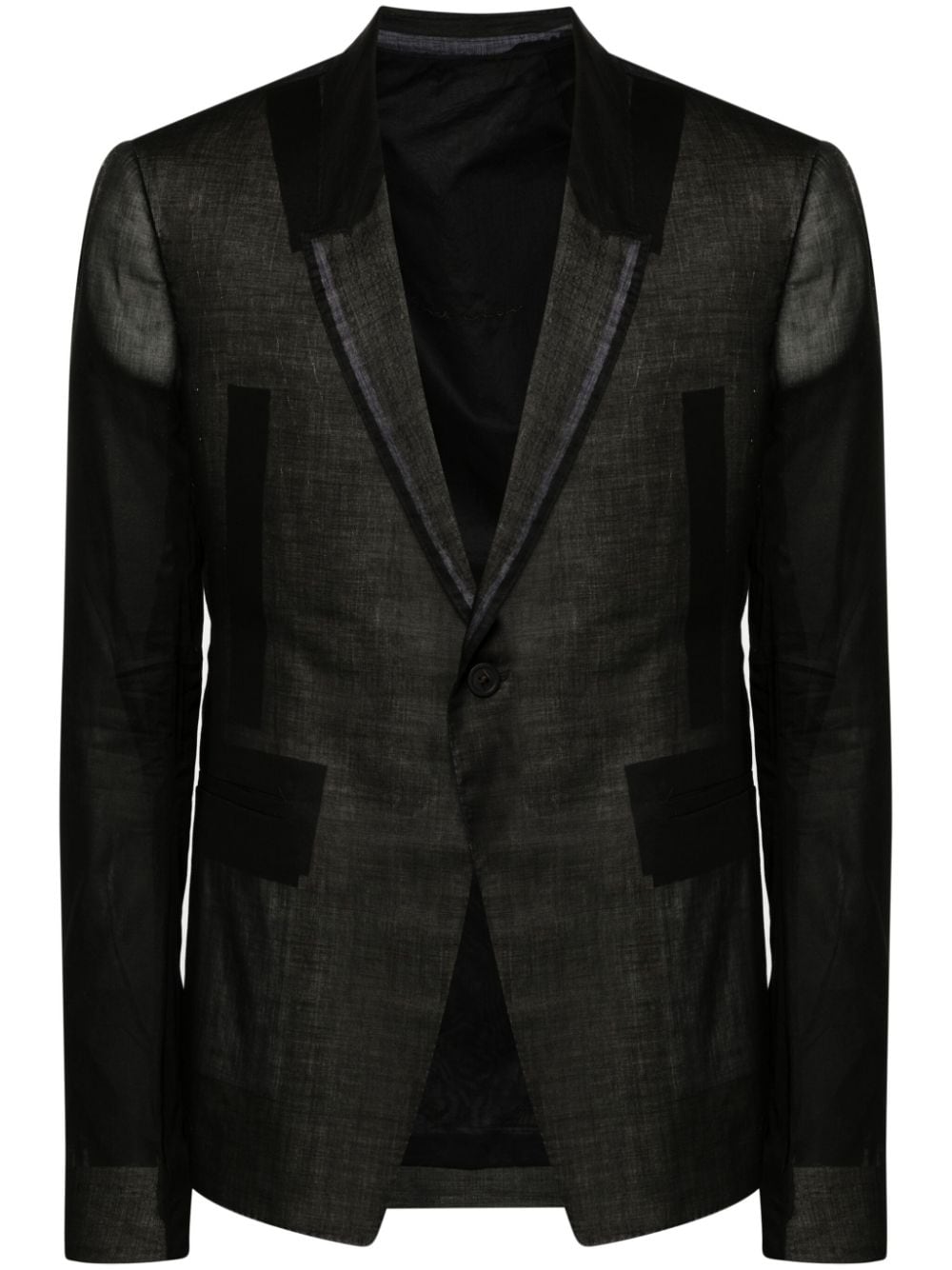 Rick Owens 73CMS transparenter Blazer - Schwarz von Rick Owens