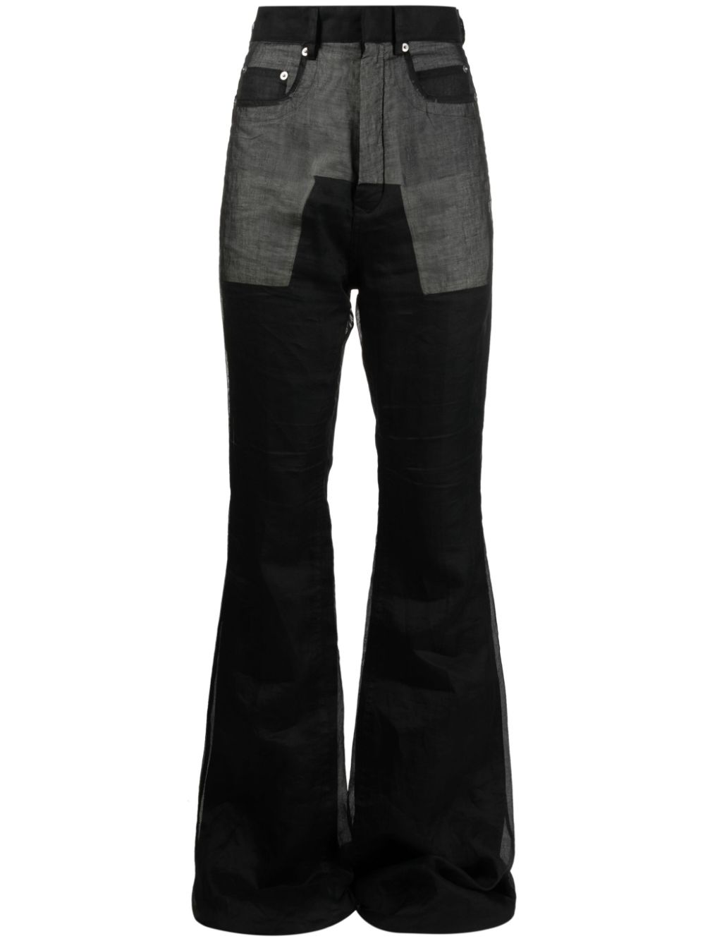 Rick Owens Bootcut-Jeans mit hohem Bund - Schwarz von Rick Owens