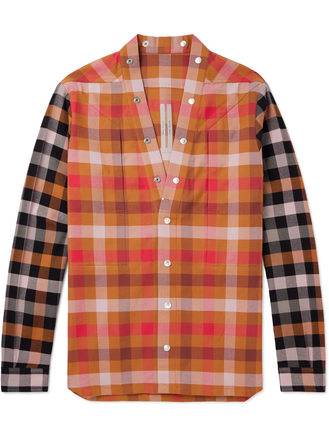 Rick Owens - Checked Cotton-Flannel Shirt - Men - Orange - IT 46 von Rick Owens