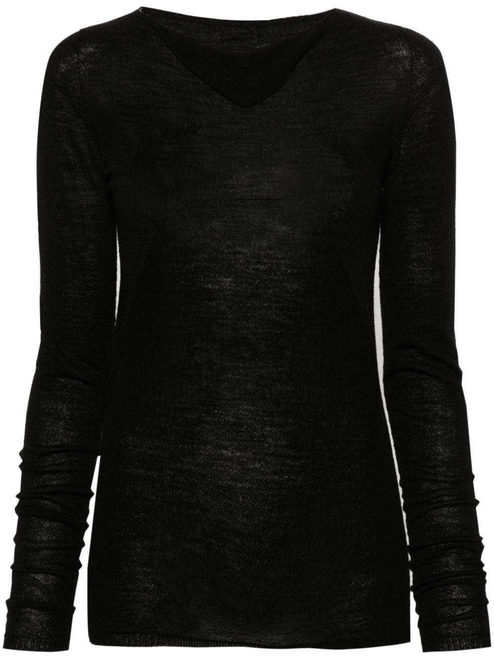 Rick Owens Column wool knitted jumper - Schwarz von Rick Owens