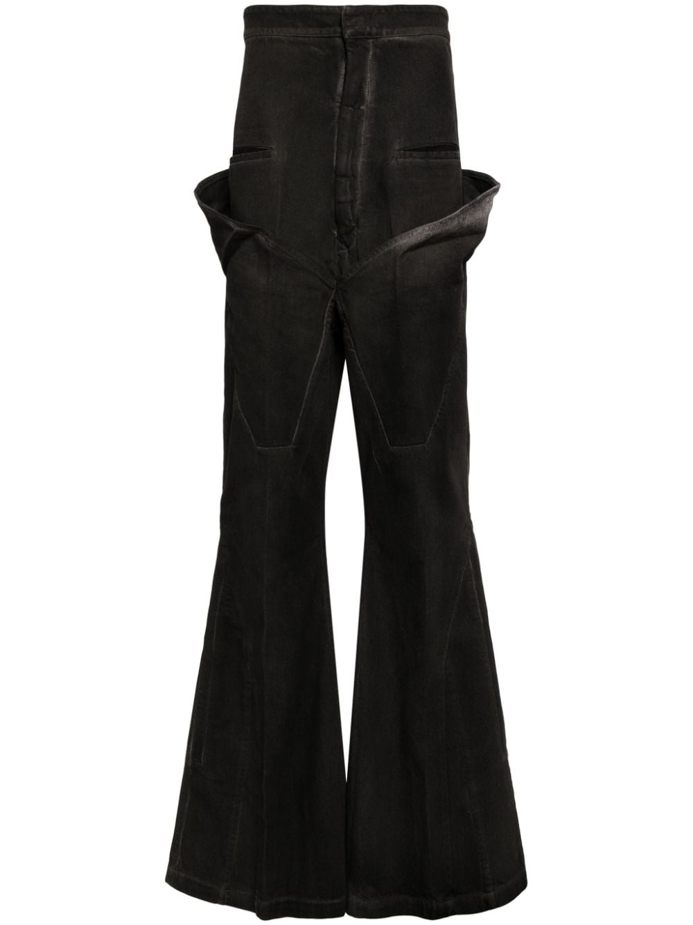 Rick Owens Dirt Slivered high-rise bootcut jeans - Schwarz von Rick Owens