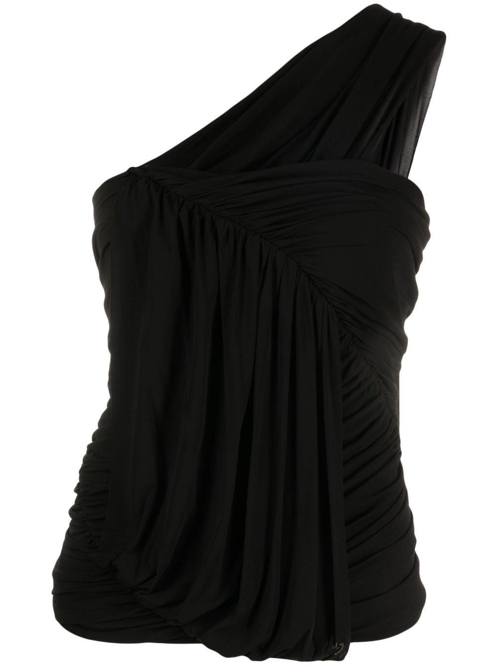 Rick Owens Asymmetrische Bluse mit Drapierung - Schwarz von Rick Owens