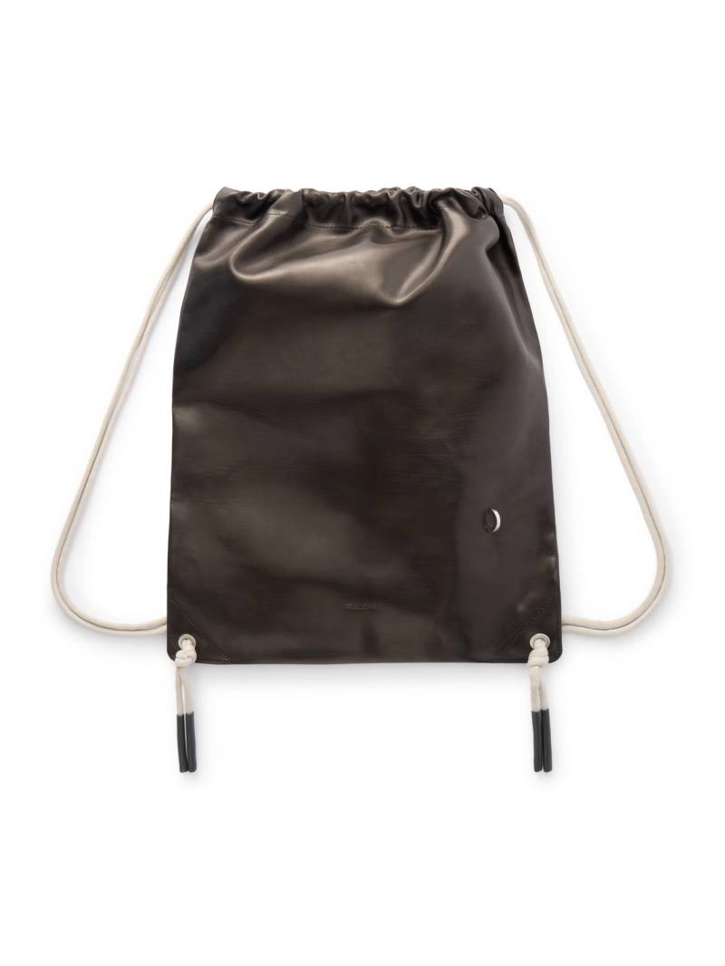 Rick Owens - Embellished Leather Drawstring Backpack - Men - Brown von Rick Owens