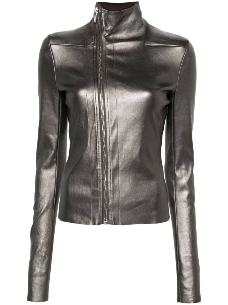 Rick Owens Gary Lederjacke - Silber von Rick Owens