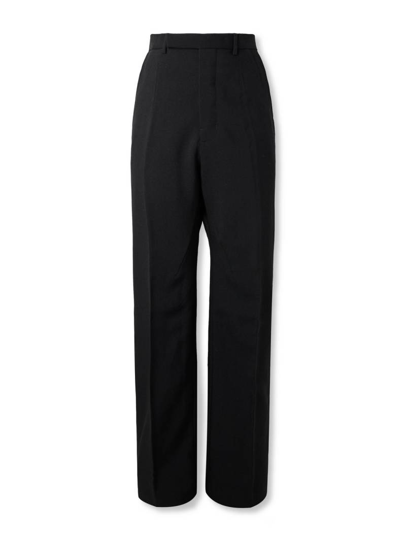 Rick Owens - Geth Straight-Leg Grain de Poudre Wool Trousers - Men - Black - IT 50 von Rick Owens