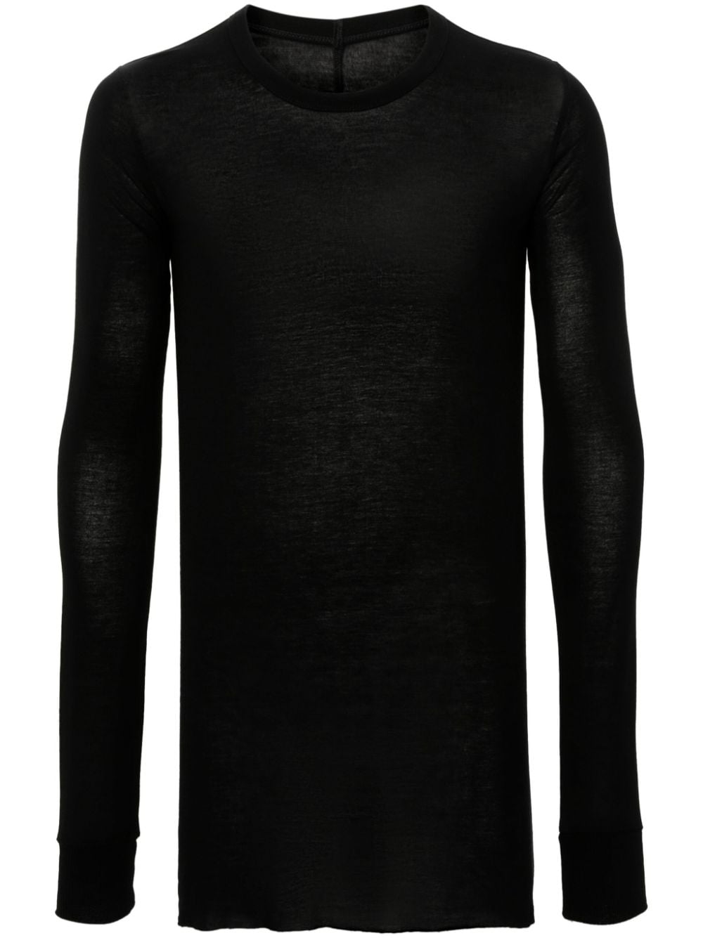 Rick Owens Langarmshirt aus Jersey - Schwarz von Rick Owens