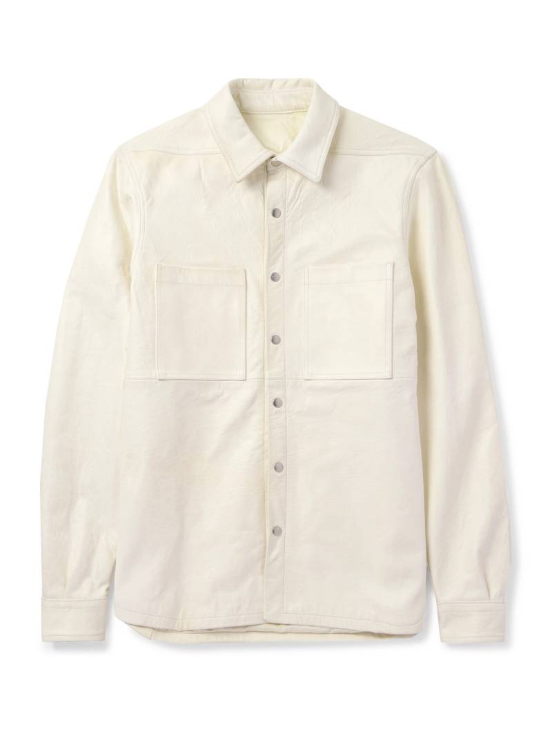 Rick Owens - Leather Shirt Jacket - Men - Neutrals - IT 54 von Rick Owens