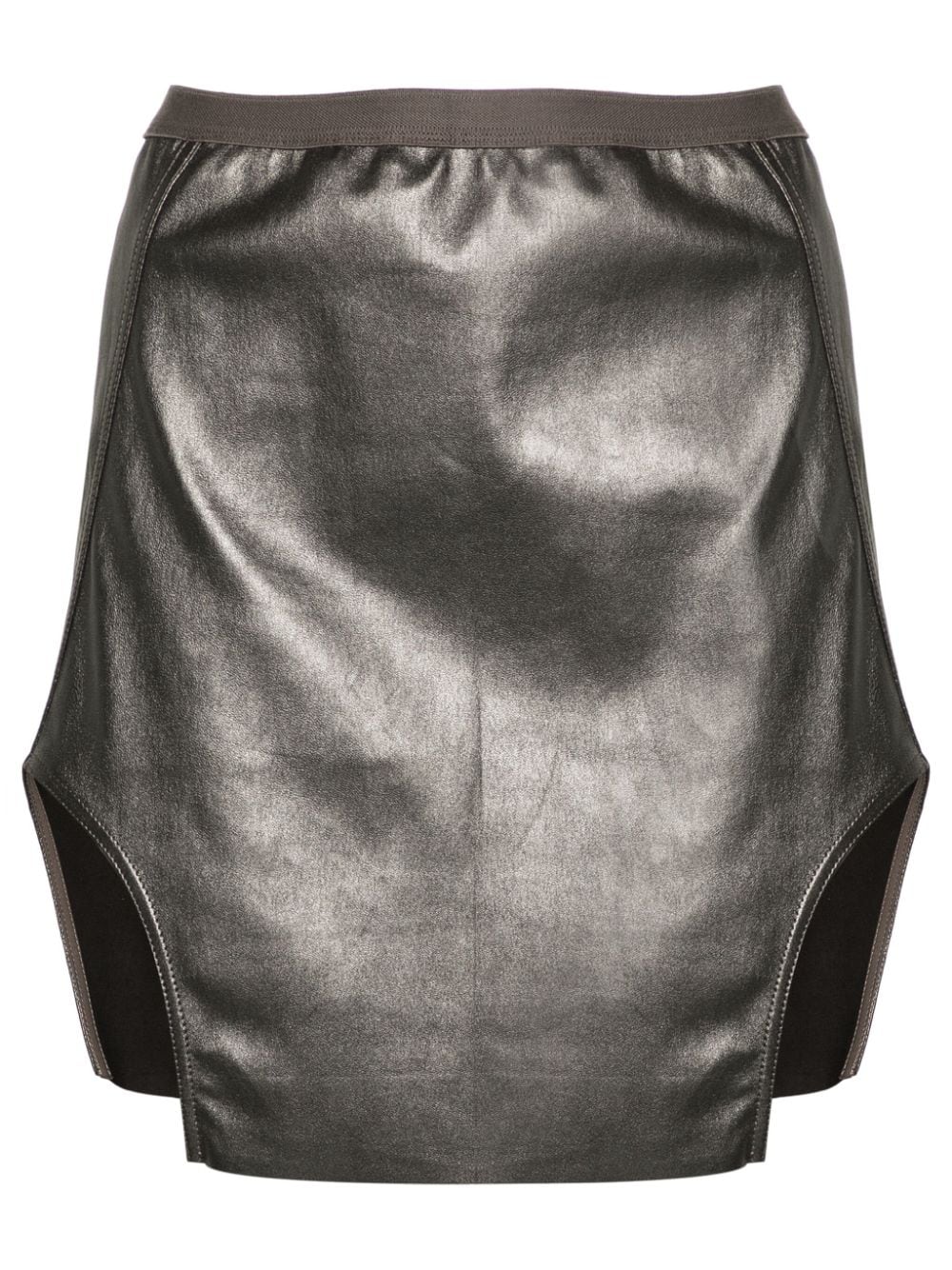 Rick Owens Minirock aus Leder - Metallic von Rick Owens