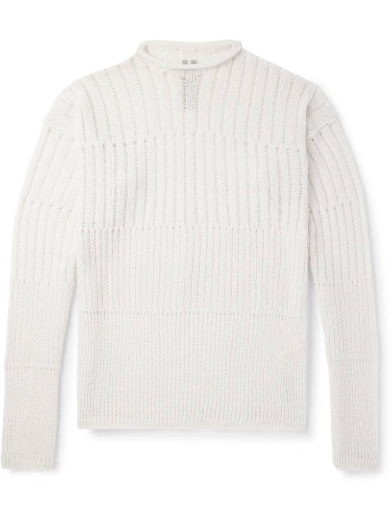 Rick Owens - Oversized Open-Knit Virgin Wool-Blend Sweater - Men - Neutrals - L von Rick Owens