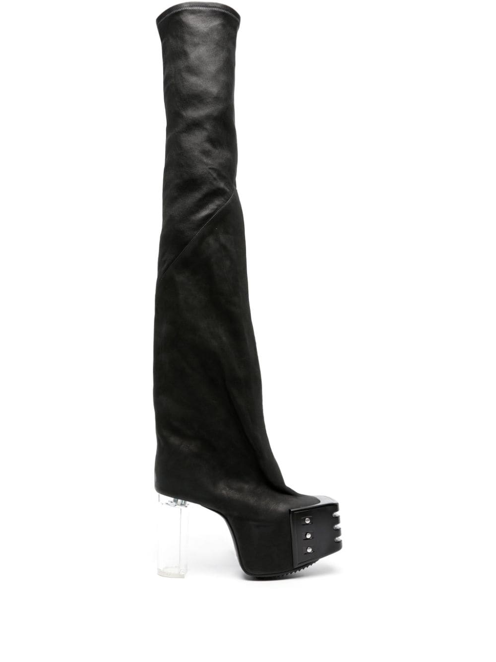 Rick Owens Plateau-Stiefel 120mm - Schwarz von Rick Owens