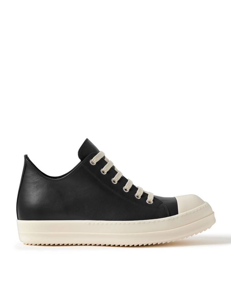 Rick Owens - Ramones Leather Sneakers - Men - Black - EU 43 von Rick Owens