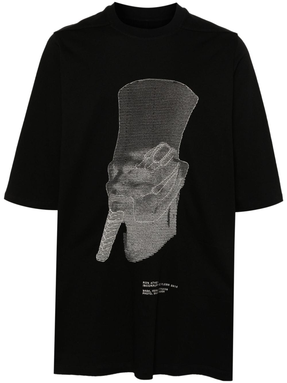 Rick Owens Ron Jumbo LS T-Shirt - Schwarz von Rick Owens