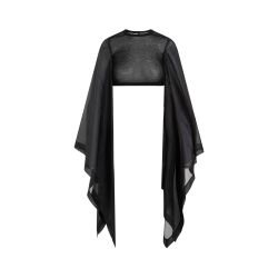 Rick Owens Schwarzes Seidenbaumwoll Crop-top von Rick Owens