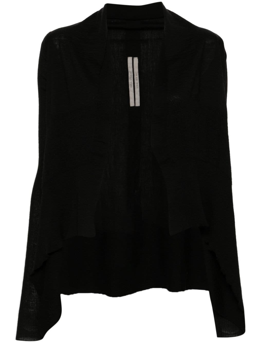 Rick Owens Short Wrap Cardigan - Schwarz von Rick Owens