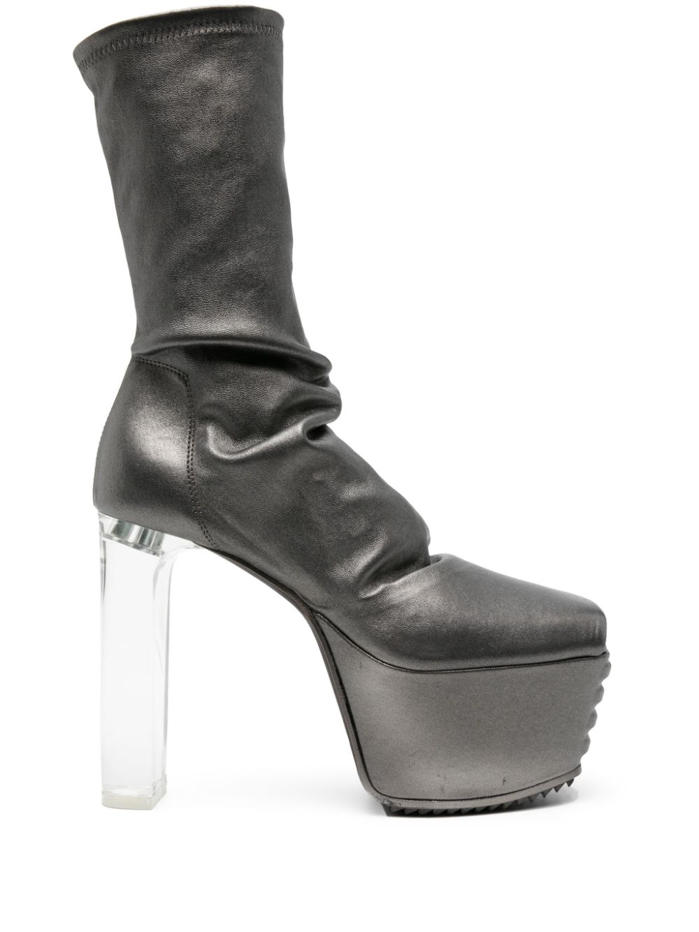 Rick Owens Stiefel mit Plateau 135mm - Grau von Rick Owens