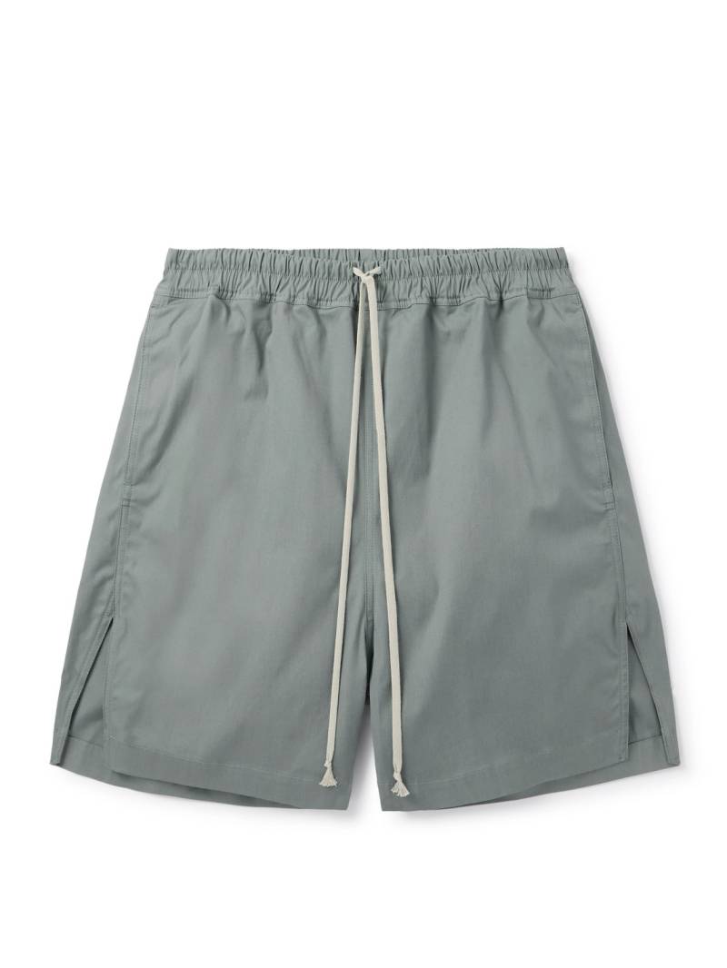 Rick Owens - Straight-Leg Cotton-Blend Poplin Drawstring Shorts - Men - Gray - IT 46 von Rick Owens