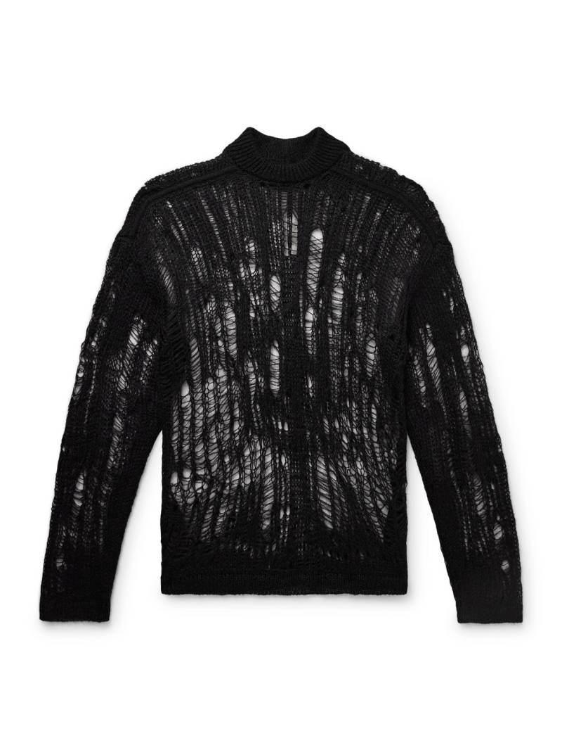 Rick Owens - Tommy Open-Knit Sweater - Men - Black - XS von Rick Owens