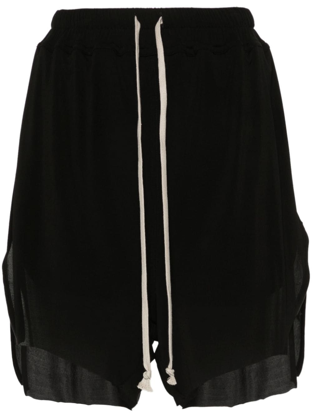 Rick Owens Ungesäumte Shorts - Schwarz von Rick Owens