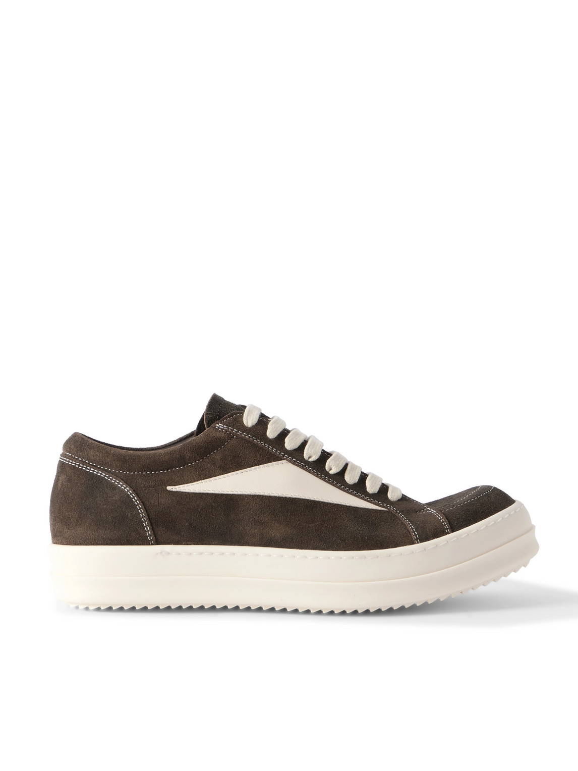 Rick Owens - Vintage Leather-Trimmed Suede Sneakers - Men - Brown - EU 42.5 von Rick Owens