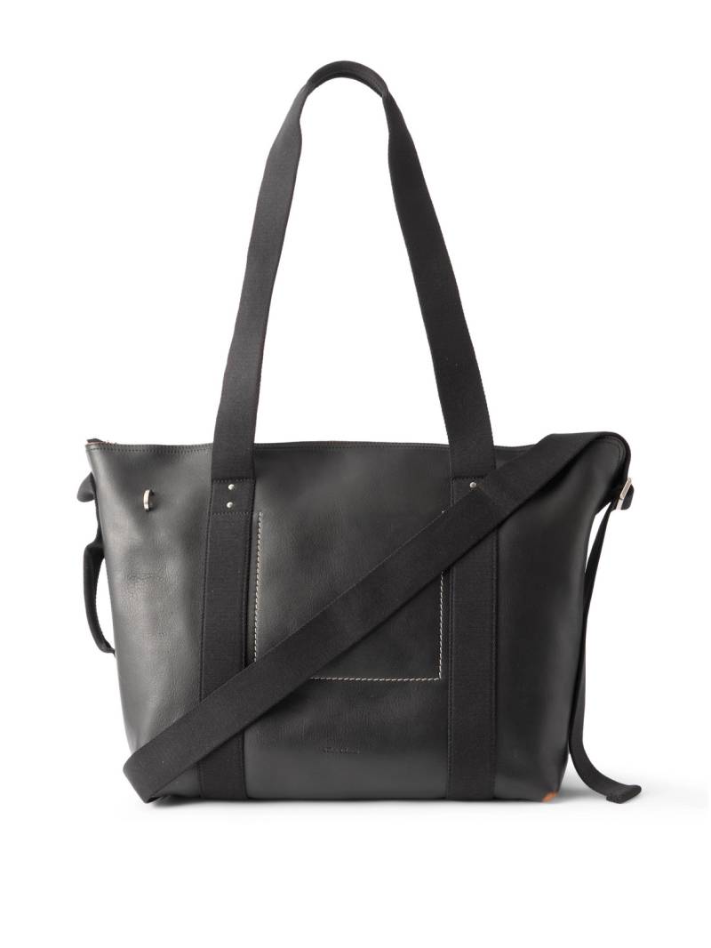 Rick Owens - Webbing-Trimmed Burnished-Leather Weekend Bag - Men - Black von Rick Owens