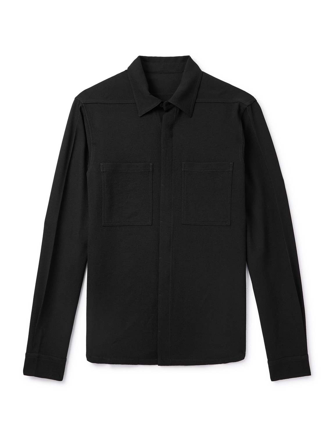 Rick Owens - Wool-Crepe Shirt - Men - Black - IT 54 von Rick Owens