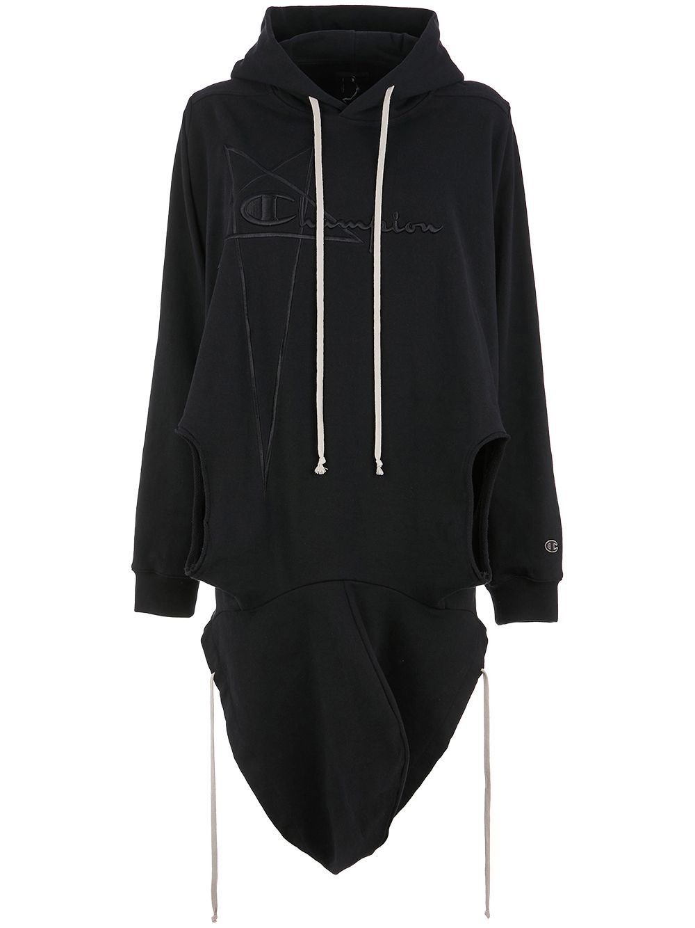 Rick Owens X Champion x Champion Banana Hoodie - Schwarz von Rick Owens X Champion