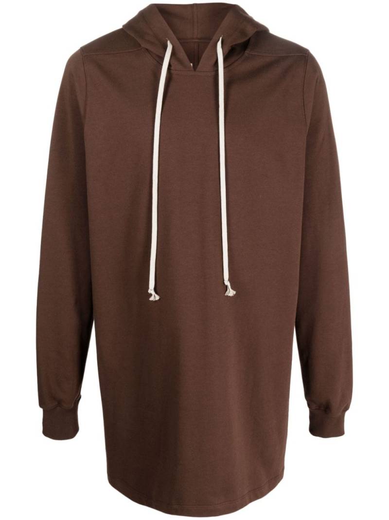 Rick Owens Langer Hoodie mit Kordelzug - Braun von Rick Owens