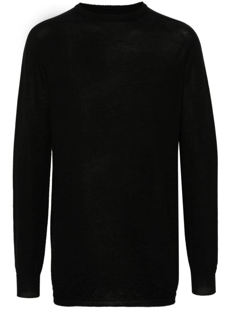 Rick Owens Fein gestrickter Kaschmirpullover - Schwarz von Rick Owens