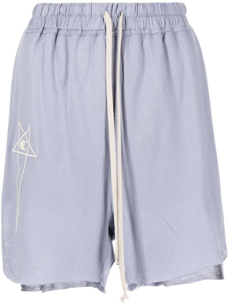 Rick Owens Shorts mit Logo-Stickerei - Blau von Rick Owens