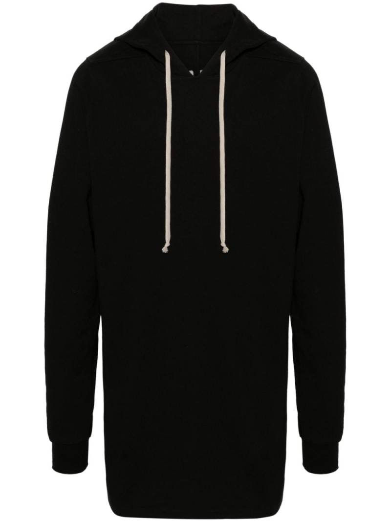 Rick Owens Langer Hoodie aus Bio-Baumwolle - Schwarz von Rick Owens