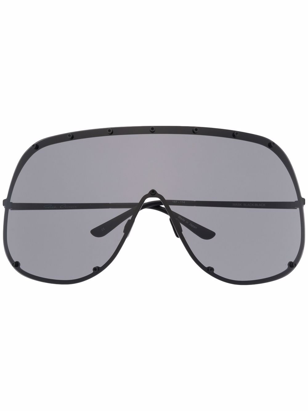 Rick Owens Oversized Pilotenbrille - Schwarz von Rick Owens