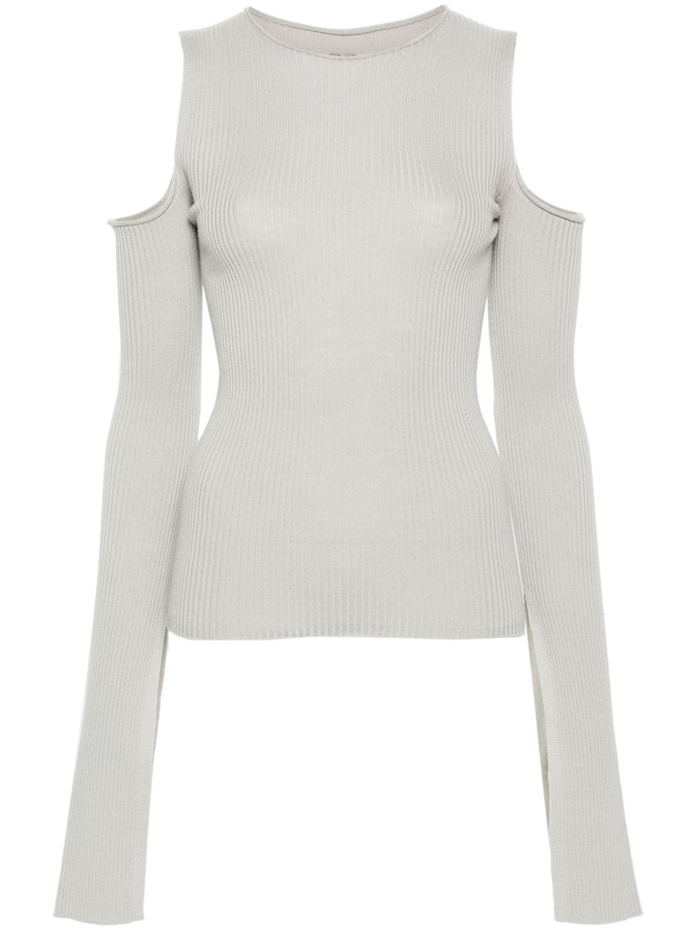 Rick Owens ribbed wool cut-out jumper - Nude von Rick Owens