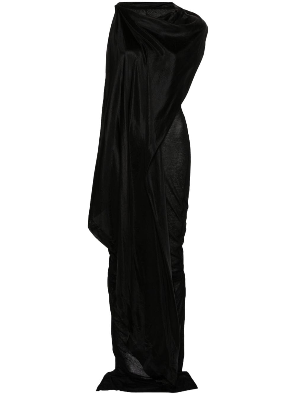 Rick Owens Midikleid mit Schaldetail - Schwarz von Rick Owens