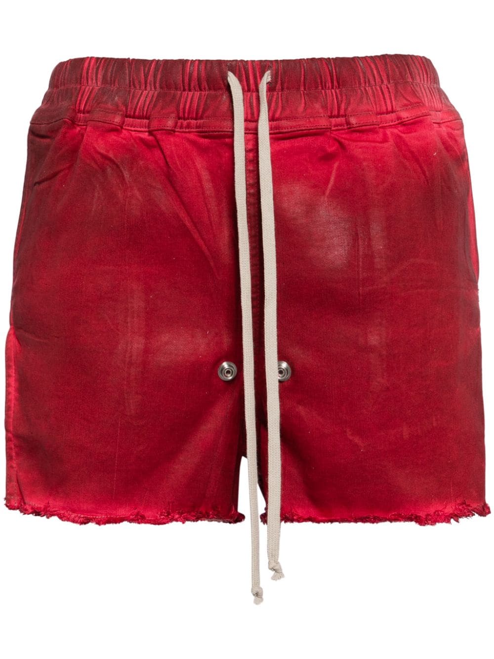 Rick Owens side-slit denim shorts - Rot von Rick Owens