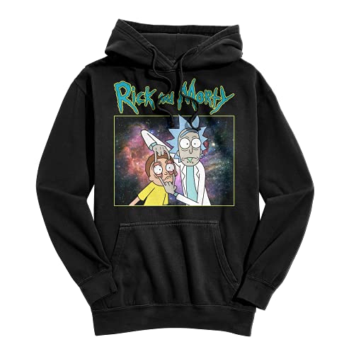 RICK AND MORTY Herren Hoodies, Kapuzen-Sweatshirts für Herren, Schwarz, Medium von Rick and Morty