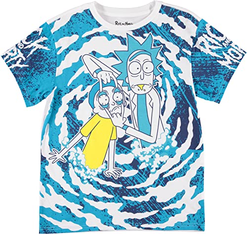 RICK AND MORTY Rick & Morty Herren T-Shirt / T-Shirt mit Übergröße, blau, Groß von Rick and Morty