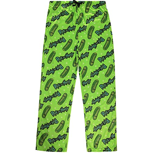 RICK AND MORTY Rick & Morty Schlafanzughose für Herren, Loungewear, Schlafanzughose für Erwachsene, Grün , Large von Rick and Morty