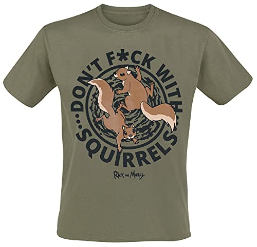 Rick and Morty Don't F*ck with Squirrels Männer T-Shirt Khaki M von Rick and Morty